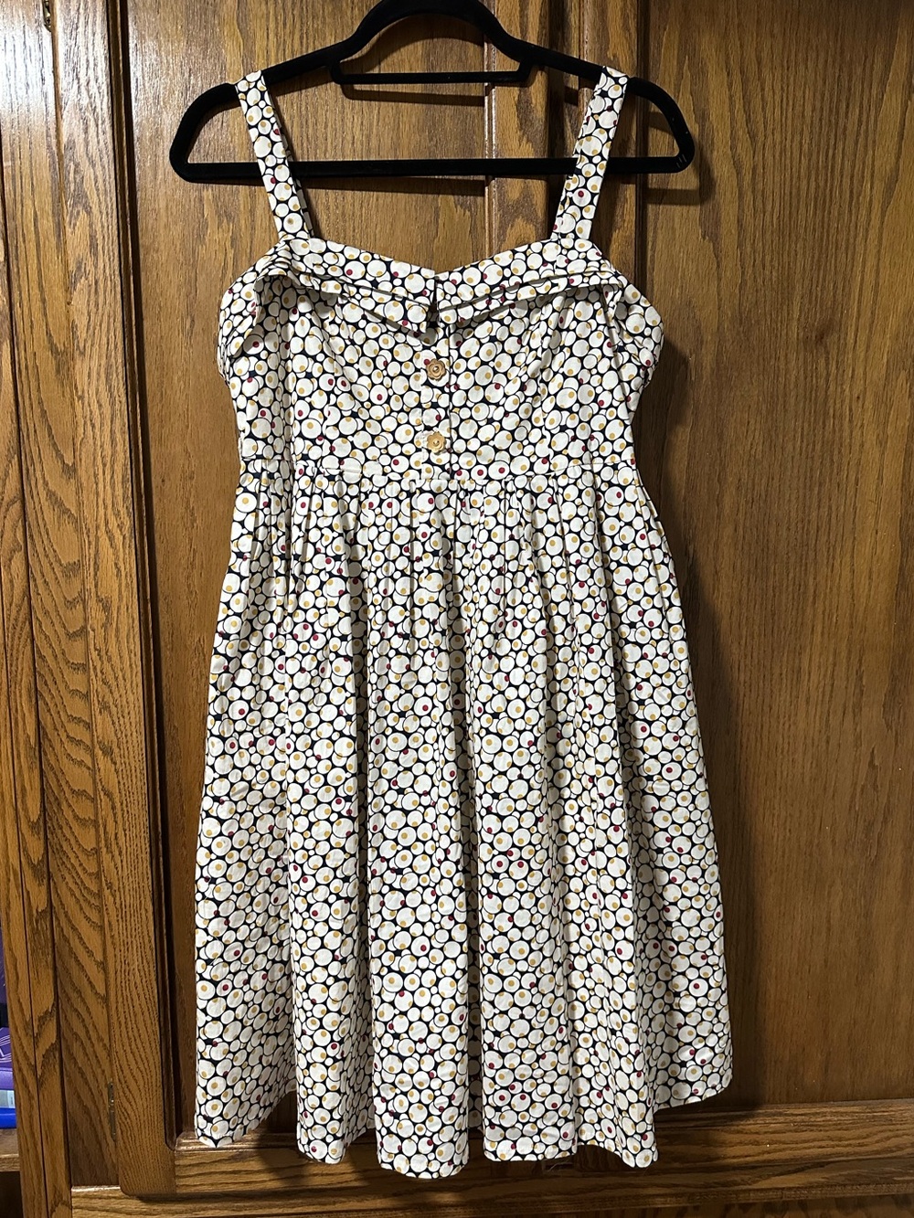 NWT Raffine Boutique Polka Dot Retro Style Fit and Flare Dress Sz M